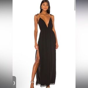 NWT Revolve Superdown Natasha Maxi Dress in Black